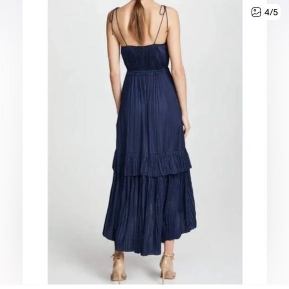Ulla Johnson Delilah Midi Dress in Navy Blue - Picture 2 of 2